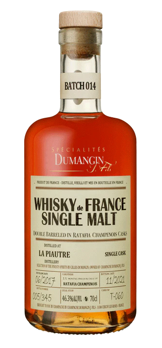 Champagne J. Dumangin Fils Batch 014 La Piautre (France) 2017 Single Malt Whisky 46.3% 700ml