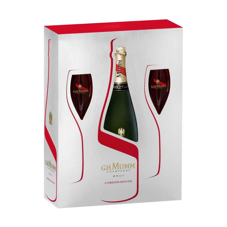 G.H. Mumm Gift Pack + 2 Champagne Flutes