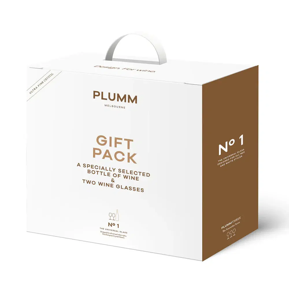 PLUMM 2 Glass Gift Pack (space for 1 selected bottle of wine)